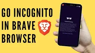 How To Use Incognito Mode On Brave in iPhone | Brave Browser Private Mode