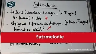 Deutsch: Satzmelodie