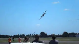 Kiwi Mosquito KA114 - flypast at 2012 Warbirds Pearl Harbour Open Day