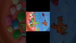 DIY paper plate Aquarium ☺️ #art #diy #reelsinstagram #video #art #disposableplates #trending