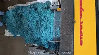 Fishnet shredder, Fishnet Crusher, Marine Rope Shredder, #Fishnetshreddingmachine, #Fishnetcrushing,