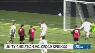 State semi-finals | Unity Christian and Cedar Springs face off in high school boys soccer