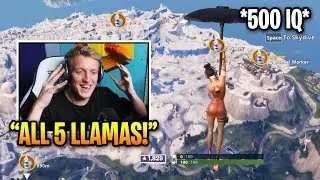 Tfue Using NEW Settings to Find ALL  LLAMAS + Streamers React to *NEW* 