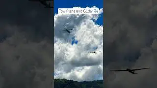 Tow Plane and Glider ✈️ #towing #glider #aviation #2023 #yt #plane #takeoff #travel