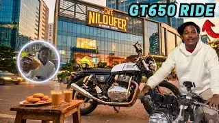 GT 650 Ride to Niloufer HITEC City ☕🏍️ | Continental GT 650 Night Vibes Hyderabad #gt650 