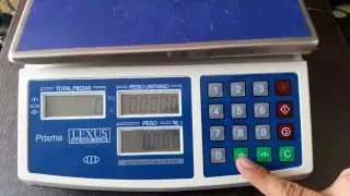 Ajuste de peso (calibraci&oacute;n) bascula contadora Lexus modelo Prixma