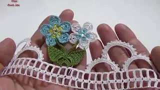 İğne oyasından FARKSIZ Tığ Oyası İle ÇEYİZLİK Havlu Kenarı Modeli 142 #knitting