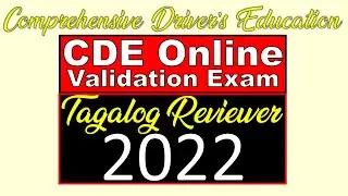 LTO CDE Online Validation Exam Reviewer 2022 | Comprehensive Driver's Education Driver's License
