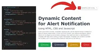 Dynamic Content for Alert Notification (HTML, CSS, JS)