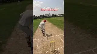 Run out drama 😲 #cricket #runoutdrama #behindthestump #shorts #shortvideo #viral #gopro #pov #msd