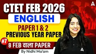 CTET English Classes 2026 | CTET English Previous Year Paper | CTET English Paper 1&2 By Nidhi Mam