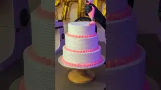 Beautiful & Easy 3 tier cake with size decorating tutorial / 3 tier cake measurement/ 3 step cake 