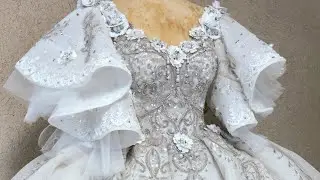 Luxury 3d floral wedding gown by MELIADA couture