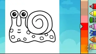 How Draw To Drawing To | Snail |  Easy Colour Drawing 