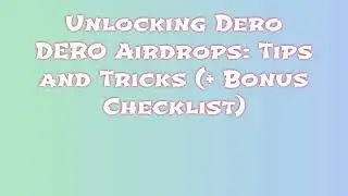 Claim Free Dero DERO Airdrop  | Learn How to Swap or Sell Dero DERO Airdrop