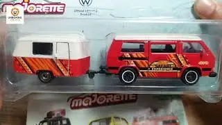 Volkswagen Mega Adventure 🚐 Unboxing | VW T1 & T3 Camper Vans, Trailer #VW #majorette #van #diecast