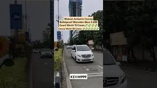 Mukesh Ambani's Convoy Entry #trending #indianbillionaire #mukeshambanijio #jiogarage #mercedes