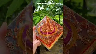 Red Orgonite Pyramid # #orgone #handmade #orgoneenergy #orgonite #orgonitepyramid #emf  #resinart