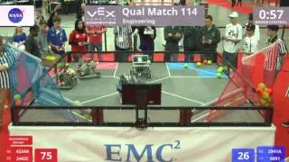 VEX Worlds 2016 - VRC High School - Engineering - Qual 114 (4334A 2442C) 135 vs 74 (2941A 6891)
