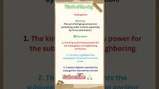 Word of the day #subjugation #english #englishvocabmastery #englishlanguage #maitreyienglish