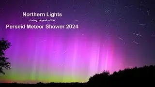 Amazing Northern Lights during the peak of the Perseid Meteor Shower 2024. August 12