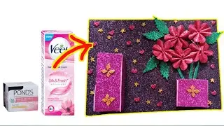 How to make Pan/Brush Stand | Recycle Packets Craft Ideas | Waste Materials Reuse Ideas