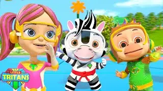 Little Tritans - С днем ​​рождения песня, детей вечеринка песня на русском языке