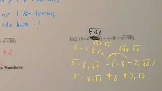 operations with complex numbers
