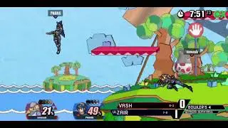 Vash (Sheik) vs AFM ZaiR (ZSS, Marth, Meta Knight) - Winners Semifinals - Bowler's 4