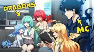 (1-16) MC kidnapped the four dragon girls to save the world. | manhwa explain in hindi | #manhwa