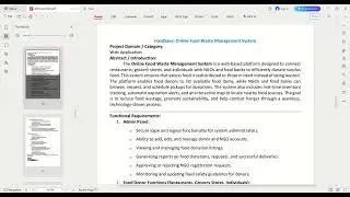 FoodSave Online Food Waste management System | vu fyp cs619