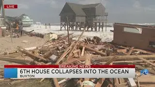 Six more homes collapse into sea in Buxton amid offshore storms