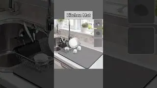 Впитывающий коврик для сушки посуды Amazon / Лайфхак с ковриком для сушки посуды #шорты #amazonmu...