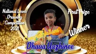 DHAVA YAZHINEE - WINNER - NATIONAL LEVEL DRAWING CONTEST 2021 | TALENT FOUNDATION #MagizhAcademy