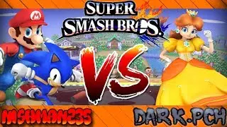 Super Smash Bros. 4 Wii U Dark.Pch (Daisy) vs. Nishman235 (Mario, Sonic)