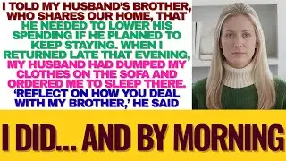 After I Set Spending Rules, My Husband Humiliated Me For Confronting His Brother Living With........