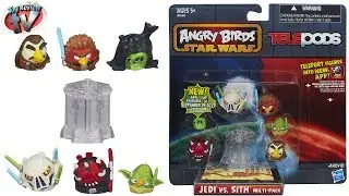 Angry Birds Star Wars Telepods: Jedi vs Sith Figure Set Toy Review, Hasbro
