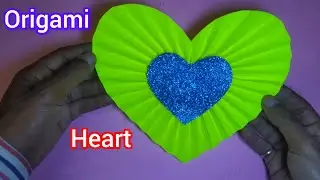 How to make Origami paper heart for school Competition | Diy paper heart | Wall hanging Decor 