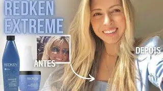 Resenha REDKEN EXTREME no pós descoloração💙shampoo e máscara sem fonte de calor