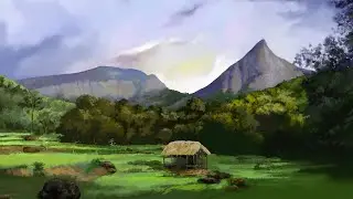 Digital Landscape Painting (Meemure Sri Lanka)