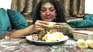 Mukbang - Cooking Show - Bratwurst, Sautéed Mushrooms and Garlic, Carmelized Onions, Sweet Potato.