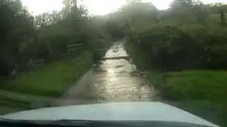 Fording the River Coln at Sevenhampton in Gloucestershire