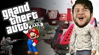 GTA 5 PC Online Funny Moments - MARIO VS PISTOLS! | ..BROTHER...NOOO! (Custom Games)