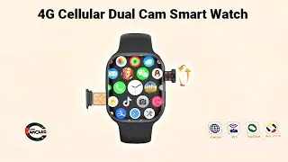 AMOLED 4G Cellular Android Smart Watch with Rotating DUAL Camera, Google Play, GPS, Apps, CD99-S1L