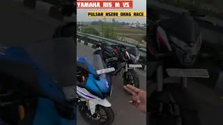 Pulsar Ns200 Vs Yamaha R15 V4 Drag Race #short #shorts #shortvideo #shortsvideo