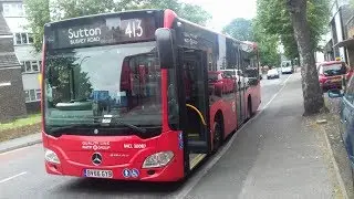 *Full Route Visual* Route 413 | Sutton Bushey Road - Morden Station | MCL30087