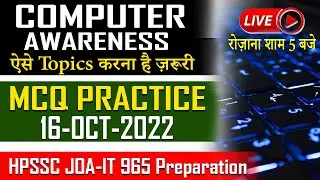 HPSSC JOA-IT 965 Preparation | Computer Important Questions | Previous Year | Success Educator