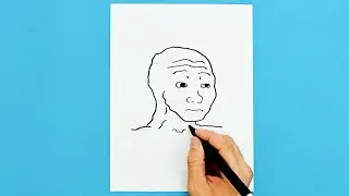 How to draw Wojak Meme &bull; Feels Guy Meme