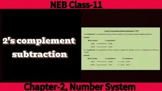 1's and 2's Complement Subtraction-Part 2 | Number System | NEB | Class-11 #neb #computerscience