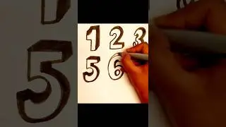 Number 6 In 3D #techart #drawing #art #viral #viralart #viralshorts #trendingshorts #ytshort #shorts